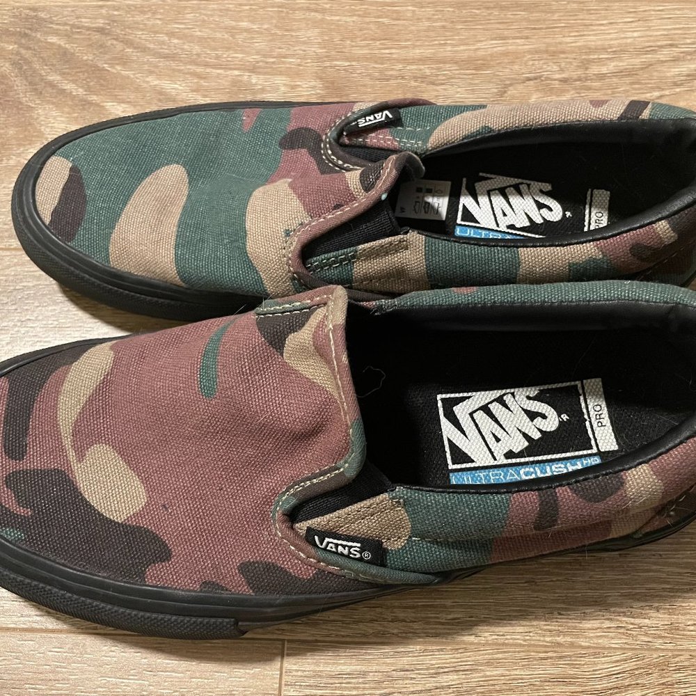 Vans Slip-On Pro Camo Black UltraCush HD Sneakers Women’s 7 - Picture 8 of 8